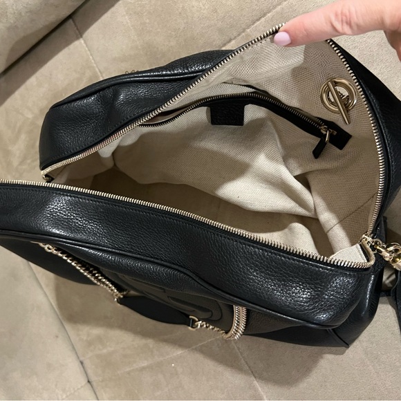 Gucci Soho Chain Zip Shoulder Bag Leather Large - Picture 12 of 13